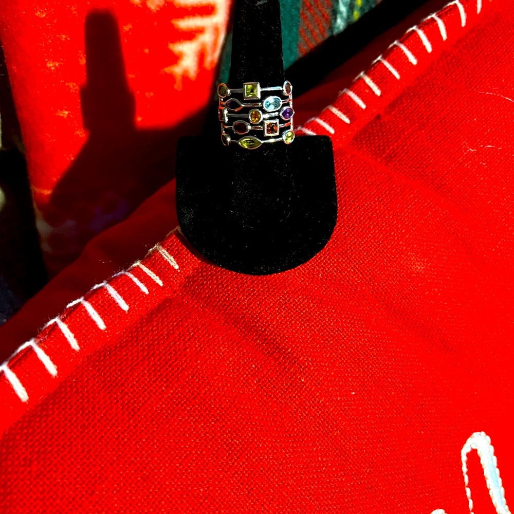 Multi stone semi precious ring